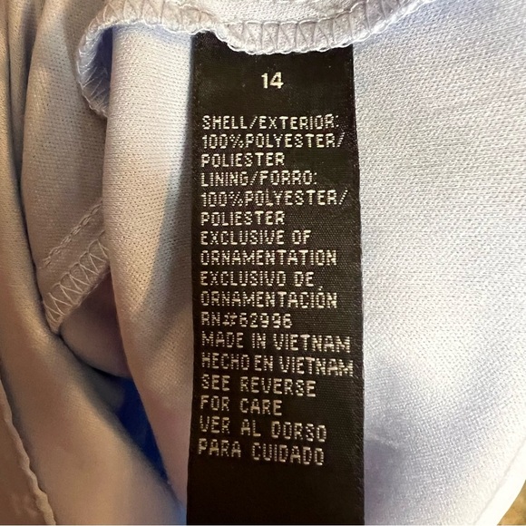 Scarlett Elegant Blue Sleeveless Dress with Beaded Neckline Size 14 Pale Blue - Picture 9 of 9